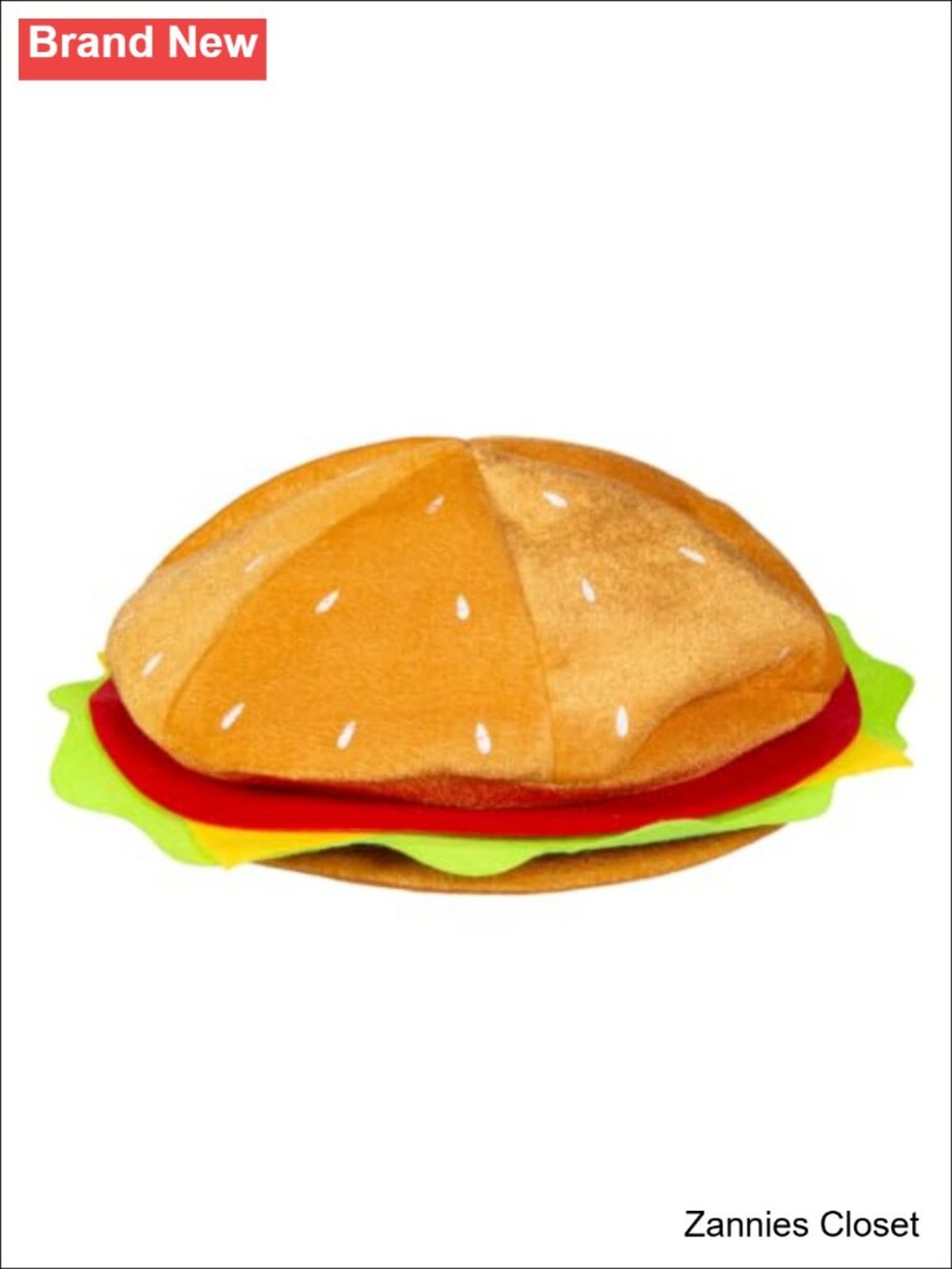 👻 Hamburger Cheeseburger Hat Adult Halloween Costume Accessory Novelty Food